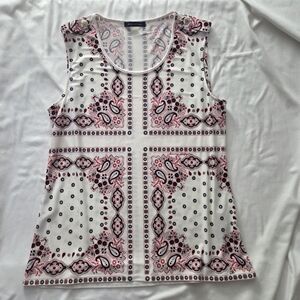 Tommy Hilfiger Scarf Print Sleeveless Top Medium